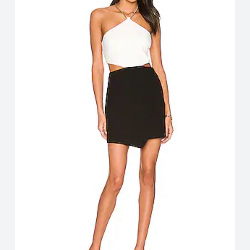Revolve Amanda Uprichard Black Asymmetrical dress